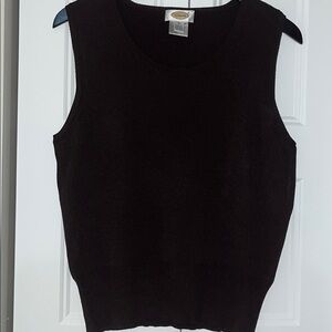 Talbots Dark Brown Knit Top size M